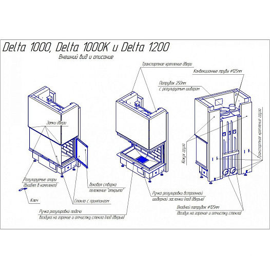 Каминная топка Экокамин дельта 1000 (1000*600*450)_2