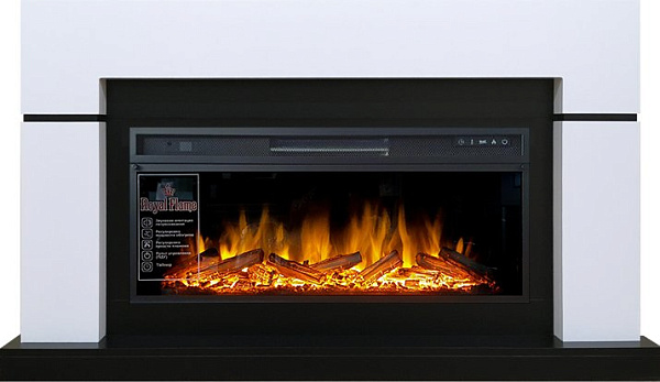 Royal Flame Lindos очаг Vision 42 LOG LED серый графит_1